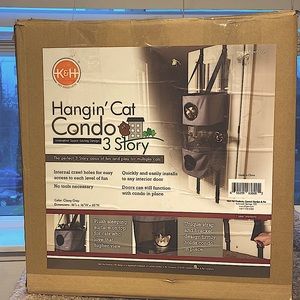 Brand new!  K & H. Hangin’ Cat Condo, 3 story, grey.
